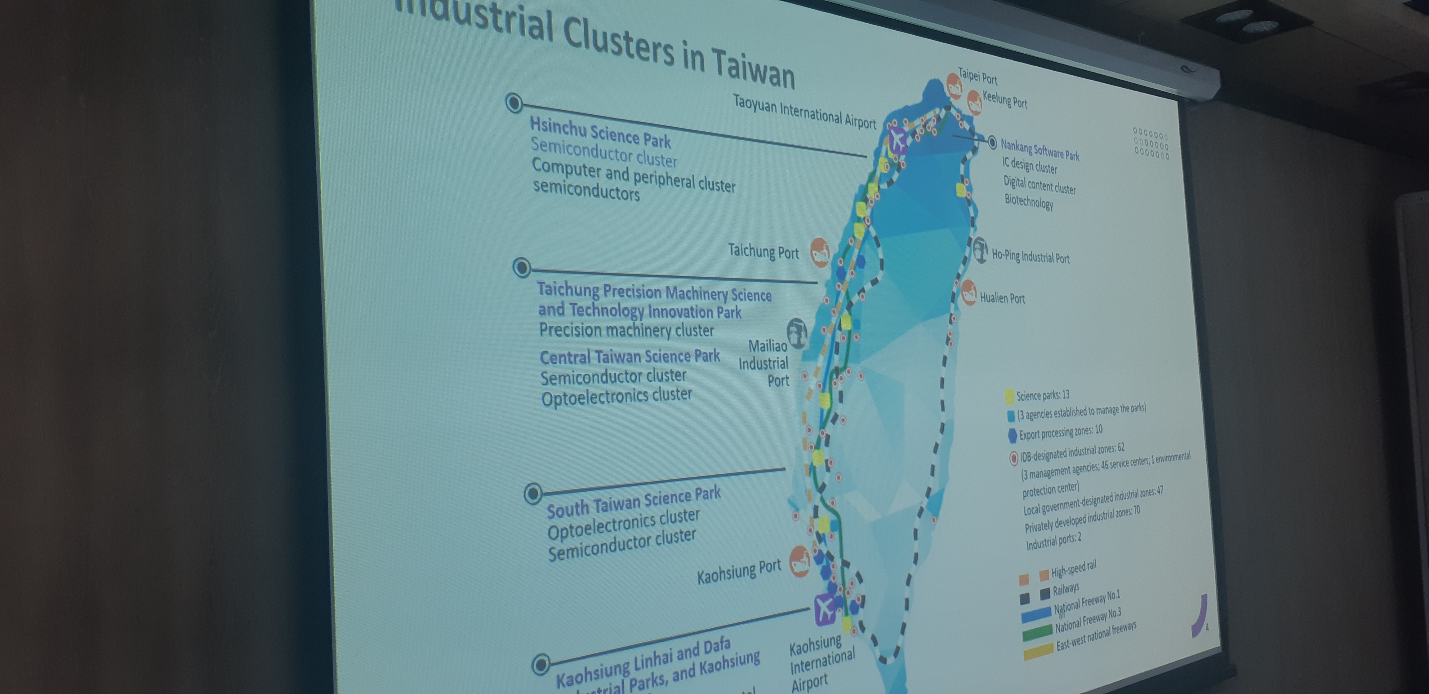Taiwan industrial clusters presentation slide