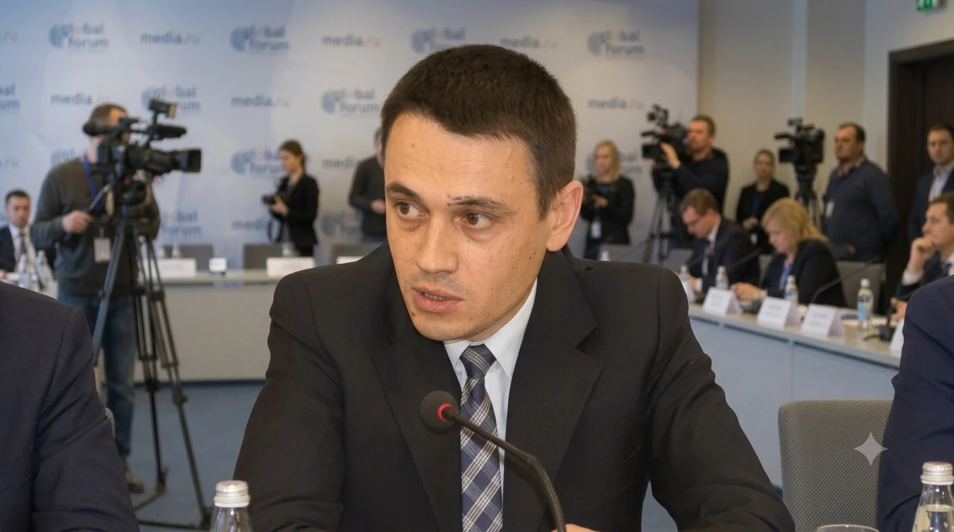 Portrait of Yurii Poita, head of the Asia-Pacific section at the Center for Army, Conversion and Disarmament Studies